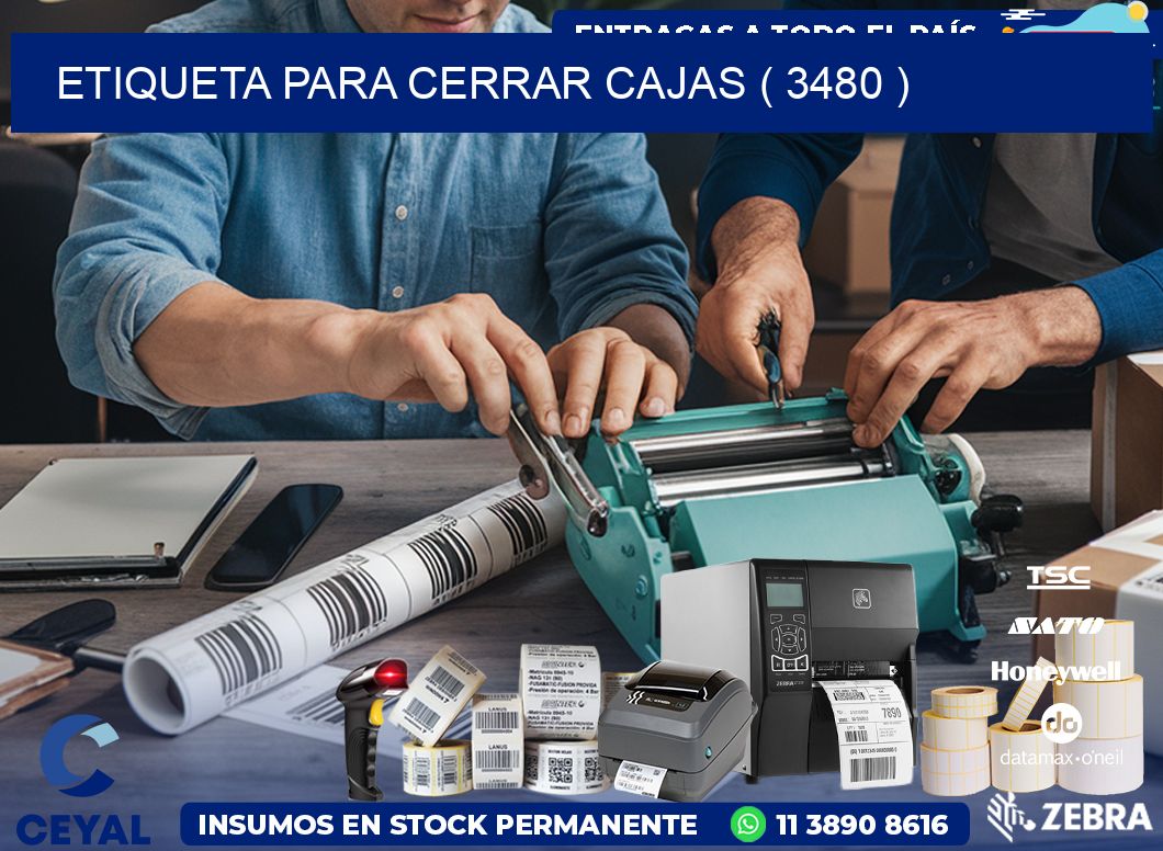 ETIQUETA PARA CERRAR CAJAS ( 3480 )