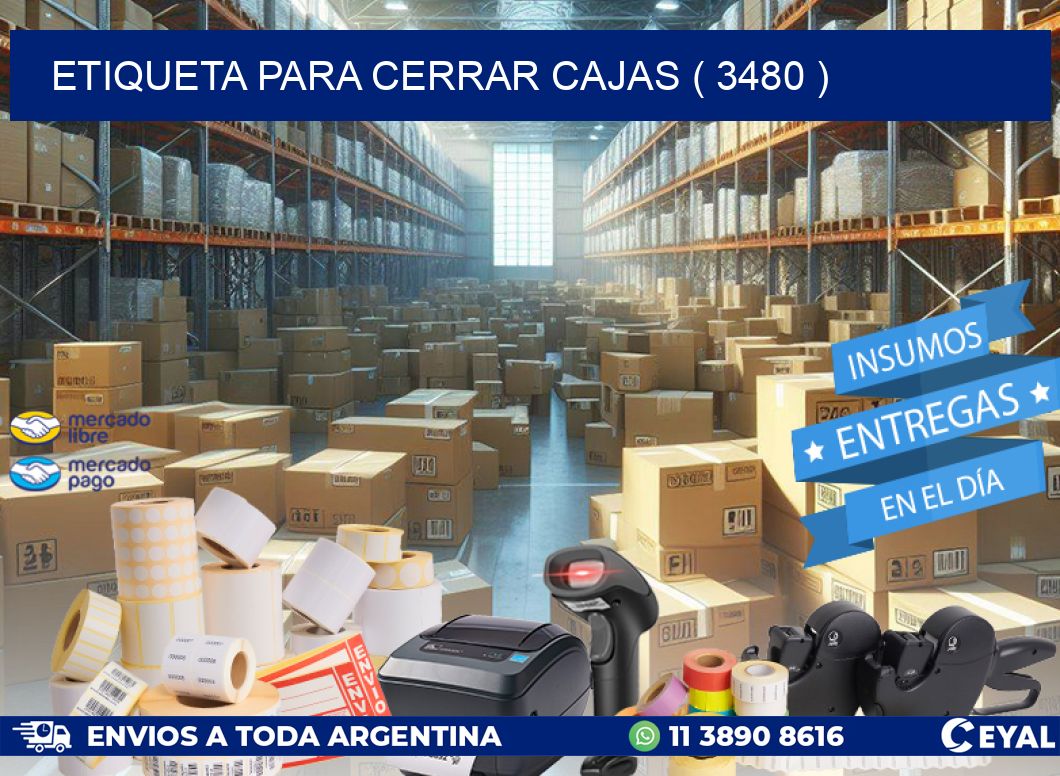 ETIQUETA PARA CERRAR CAJAS ( 3480 )