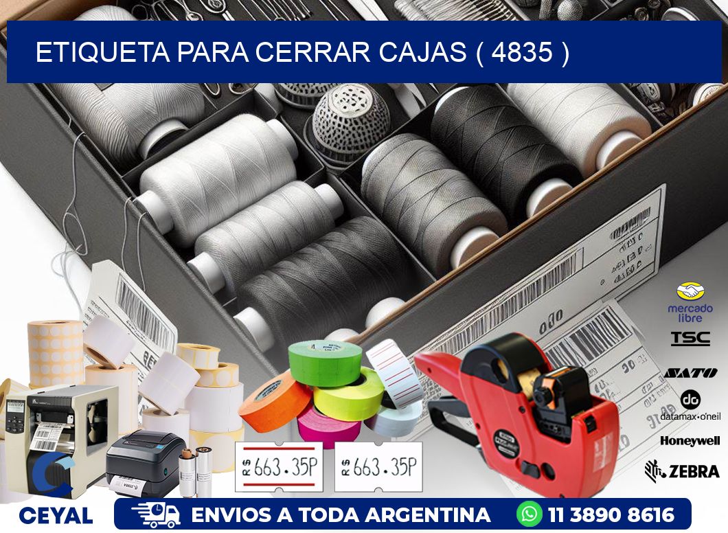ETIQUETA PARA CERRAR CAJAS ( 4835 )