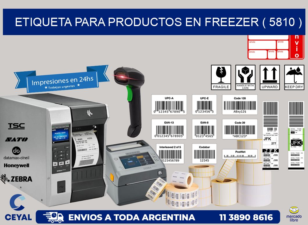 ETIQUETA PARA PRODUCTOS EN FREEZER ( 5810 )