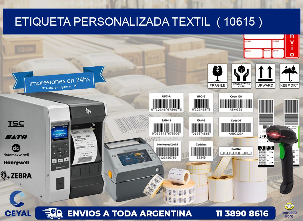 ETIQUETA PERSONALIZADA TEXTIL  ( 10615 )