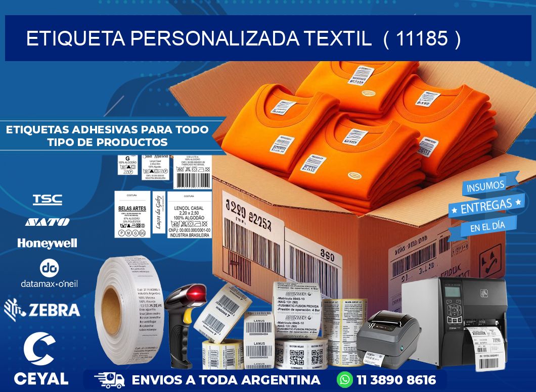 ETIQUETA PERSONALIZADA TEXTIL  ( 11185 )