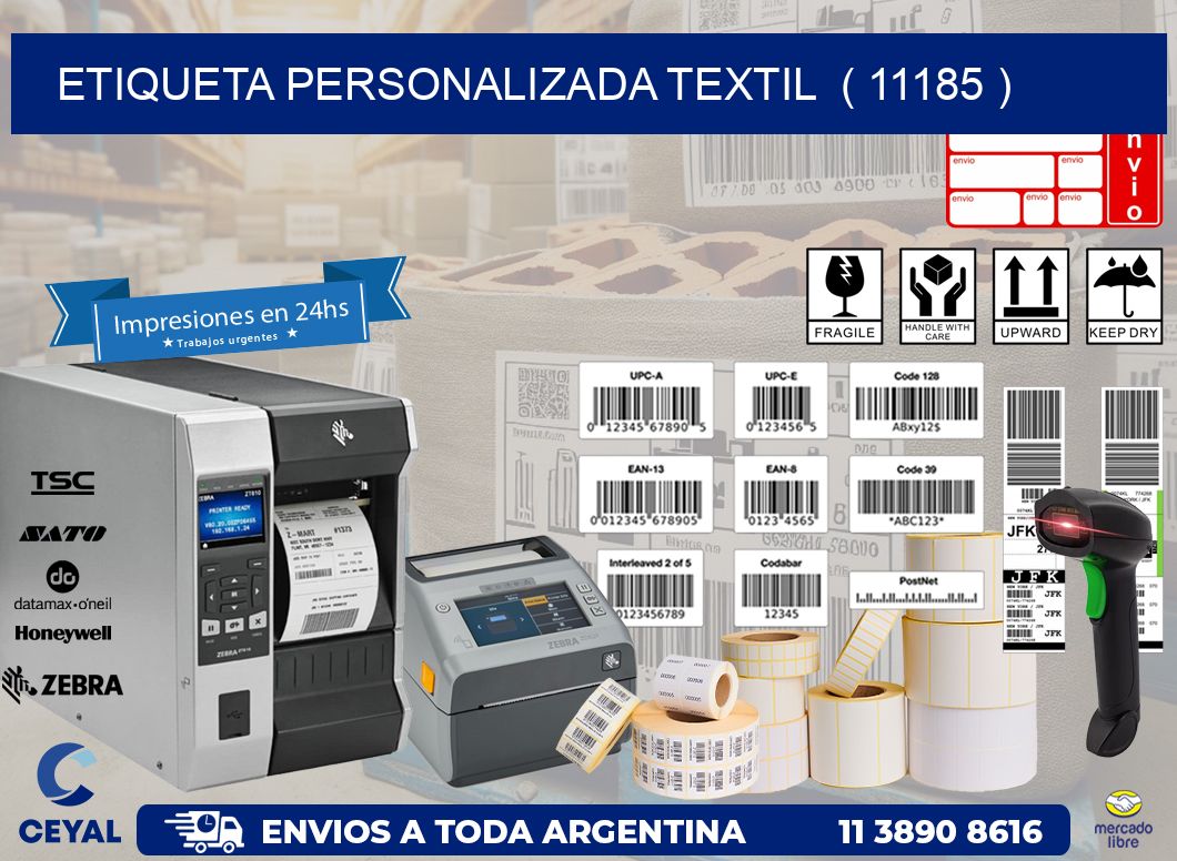 ETIQUETA PERSONALIZADA TEXTIL  ( 11185 )