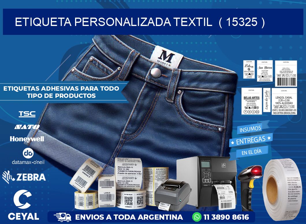 ETIQUETA PERSONALIZADA TEXTIL  ( 15325 )