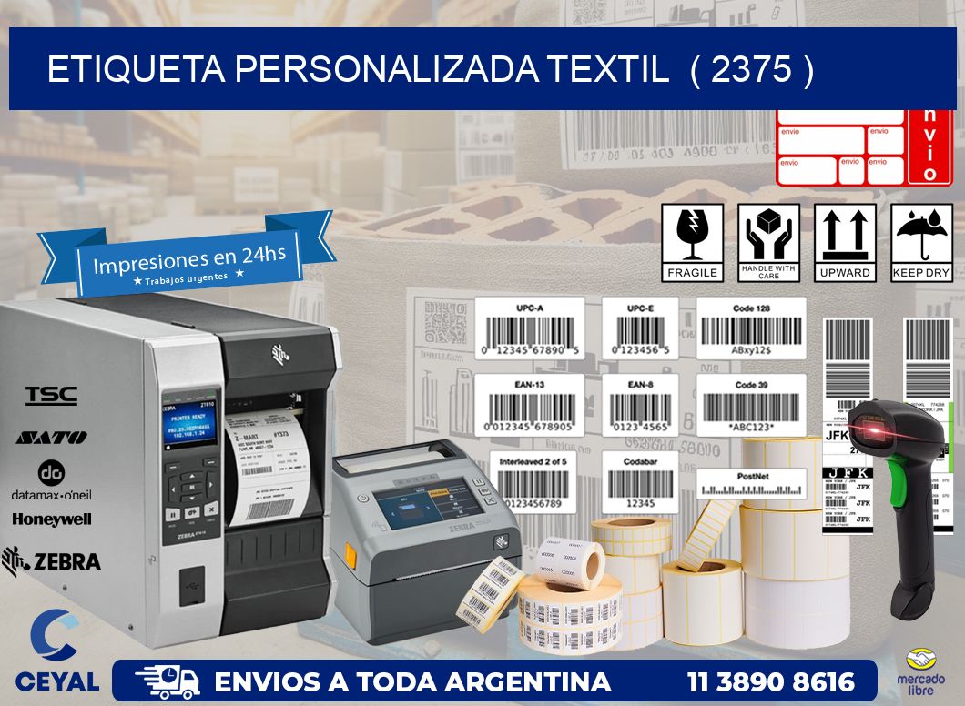 ETIQUETA PERSONALIZADA TEXTIL  ( 2375 )