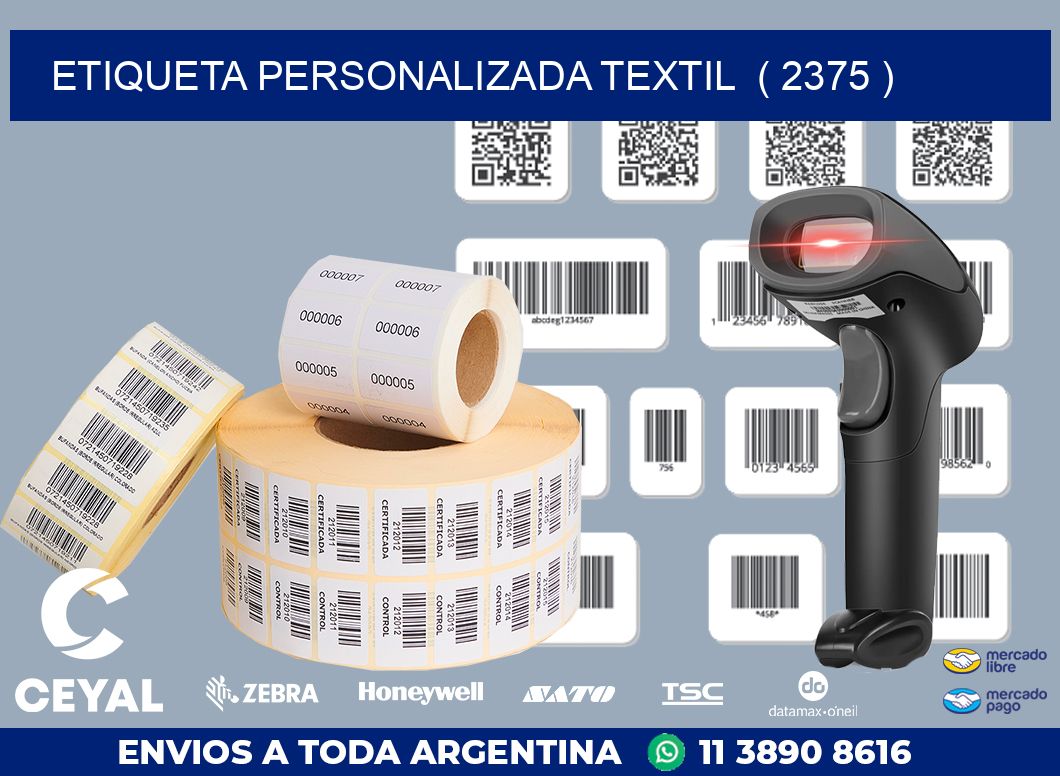 ETIQUETA PERSONALIZADA TEXTIL  ( 2375 )