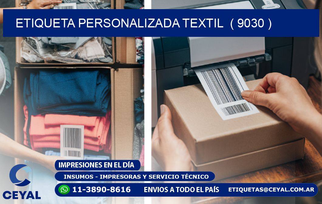 ETIQUETA PERSONALIZADA TEXTIL  ( 9030 )