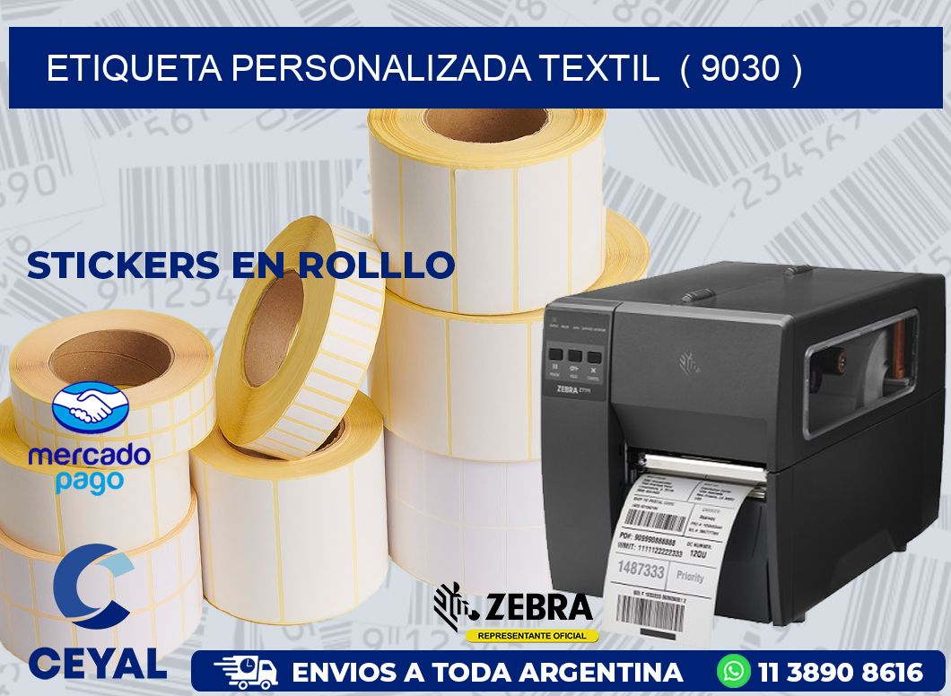 ETIQUETA PERSONALIZADA TEXTIL  ( 9030 )