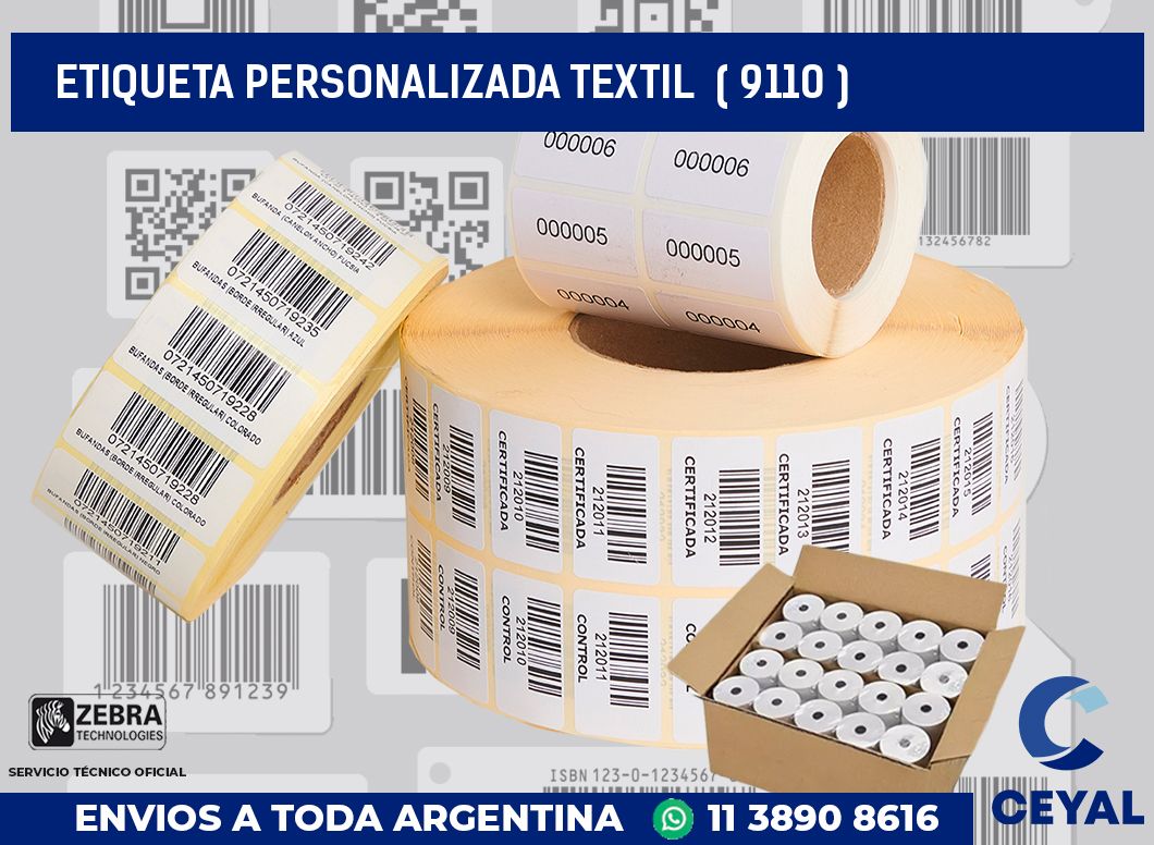 ETIQUETA PERSONALIZADA TEXTIL  ( 9110 )