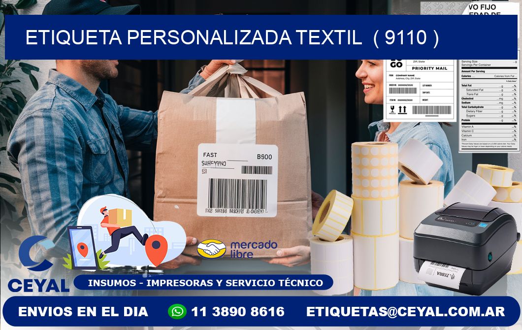 ETIQUETA PERSONALIZADA TEXTIL  ( 9110 )