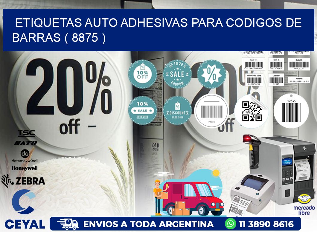 ETIQUETAS AUTO ADHESIVAS PARA CODIGOS DE BARRAS ( 8875 )