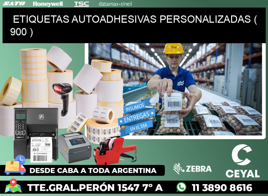ETIQUETAS AUTOADHESIVAS PERSONALIZADAS ( 900 )