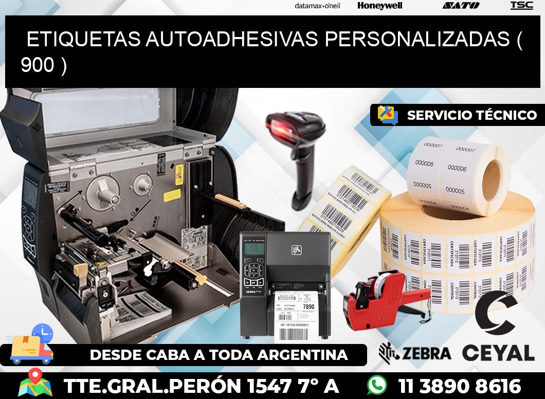 ETIQUETAS AUTOADHESIVAS PERSONALIZADAS ( 900 )