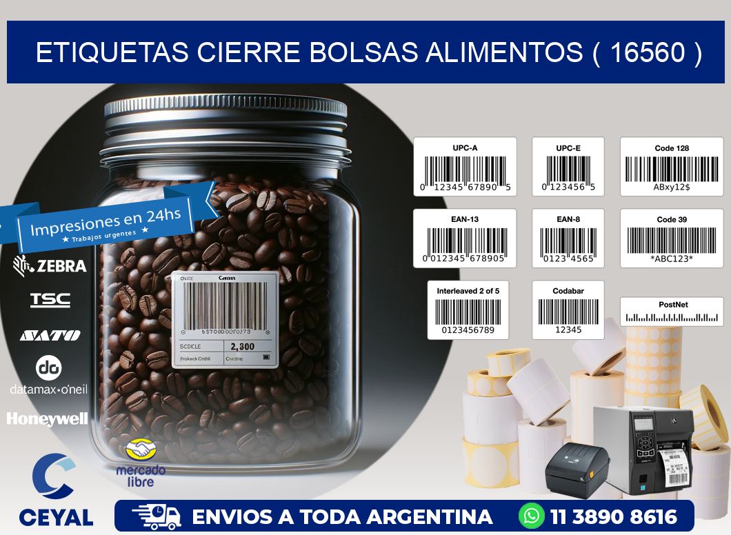 ETIQUETAS CIERRE BOLSAS ALIMENTOS ( 16560 )