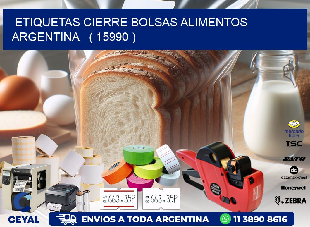 ETIQUETAS CIERRE BOLSAS ALIMENTOS ARGENTINA   ( 15990 )