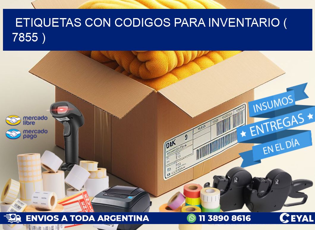 ETIQUETAS CON CODIGOS PARA INVENTARIO ( 7855 )