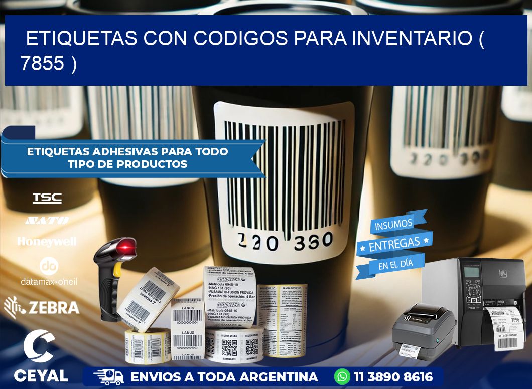 ETIQUETAS CON CODIGOS PARA INVENTARIO ( 7855 )