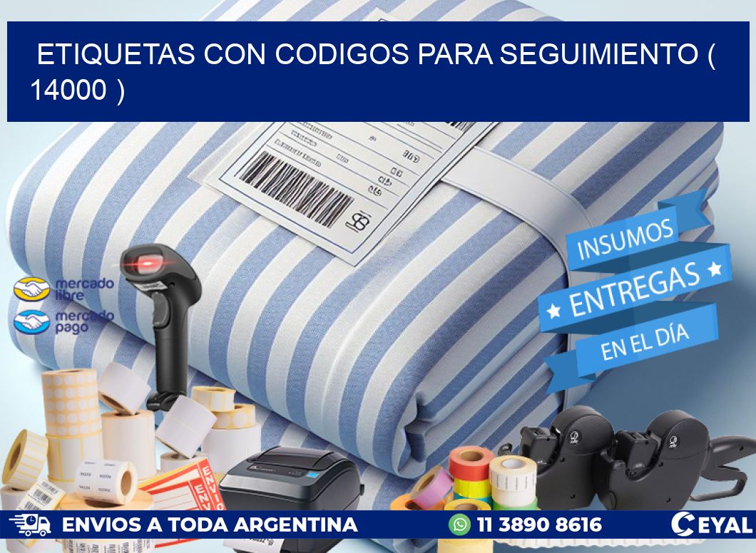 ETIQUETAS CON CODIGOS PARA SEGUIMIENTO ( 14000 )