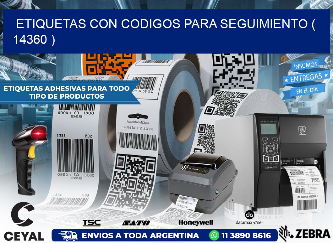 ETIQUETAS CON CODIGOS PARA SEGUIMIENTO ( 14360 )