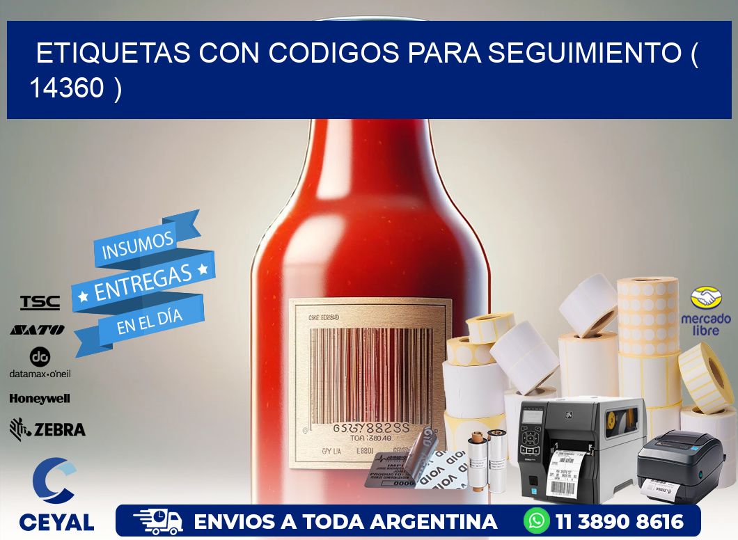 ETIQUETAS CON CODIGOS PARA SEGUIMIENTO ( 14360 )