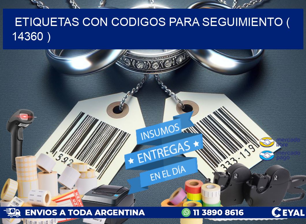 ETIQUETAS CON CODIGOS PARA SEGUIMIENTO ( 14360 )