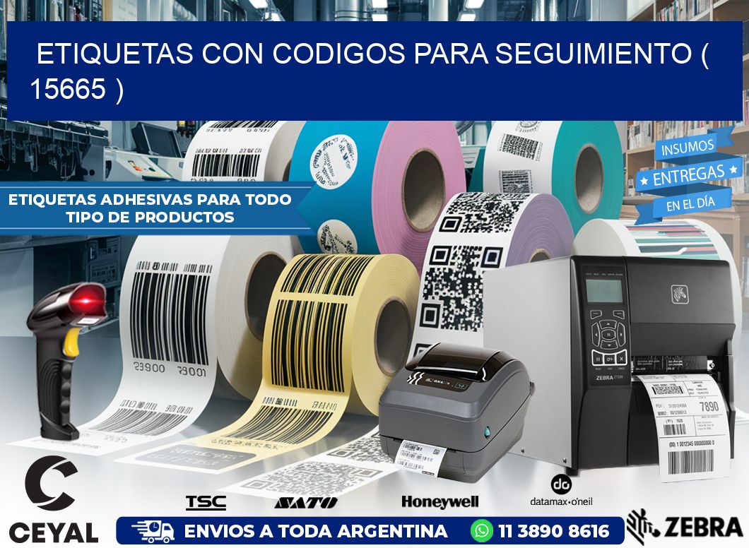 ETIQUETAS CON CODIGOS PARA SEGUIMIENTO ( 15665 )
