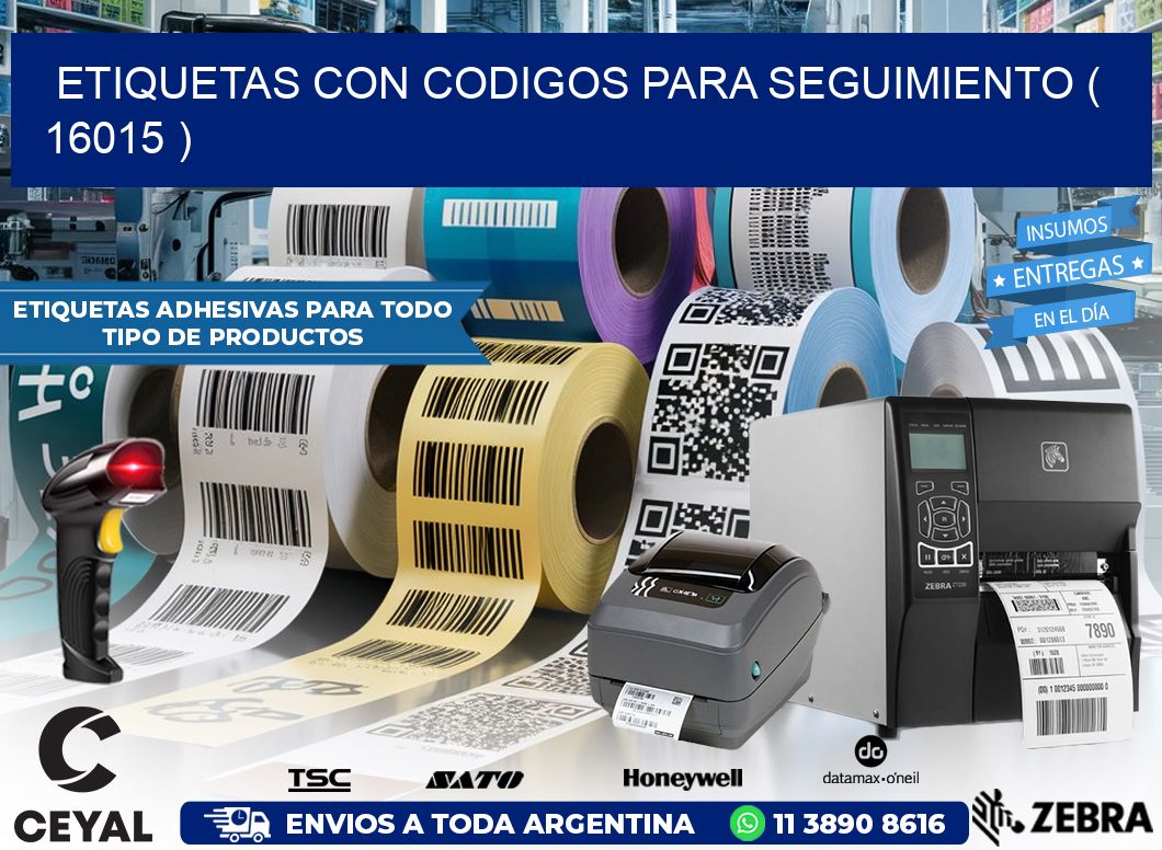 ETIQUETAS CON CODIGOS PARA SEGUIMIENTO ( 16015 )