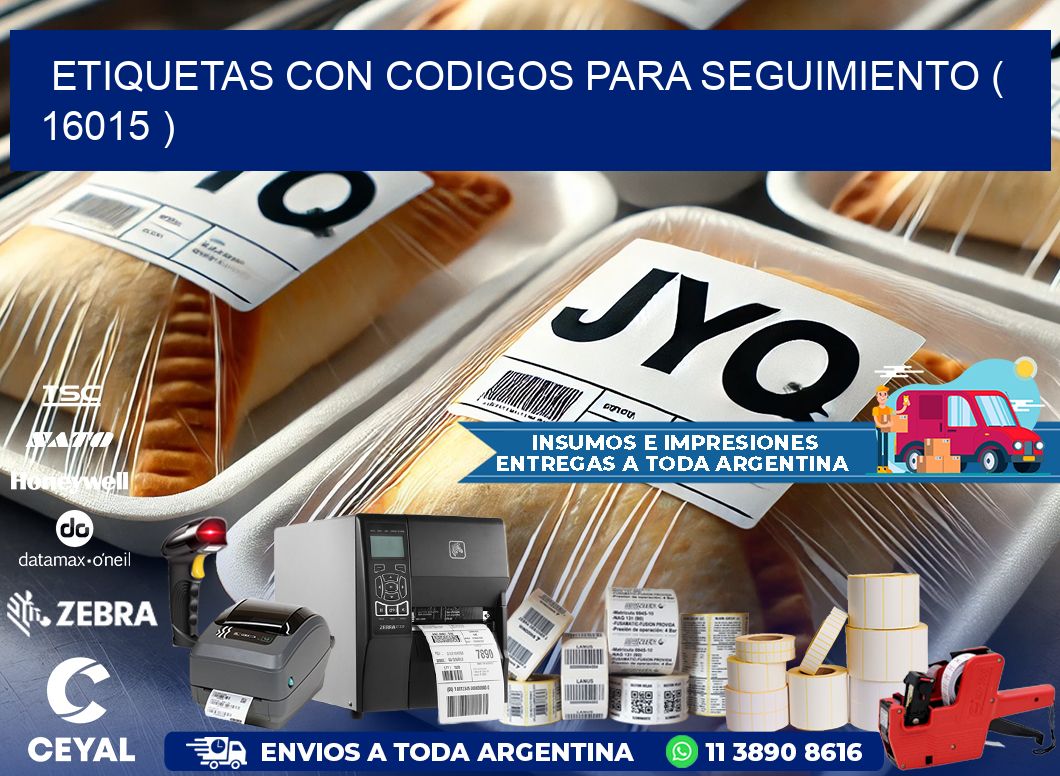 ETIQUETAS CON CODIGOS PARA SEGUIMIENTO ( 16015 )