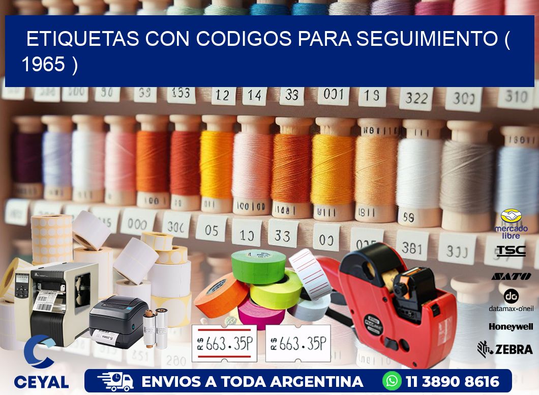 ETIQUETAS CON CODIGOS PARA SEGUIMIENTO ( 1965 )