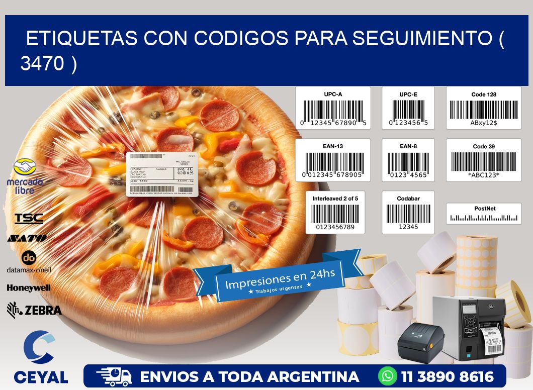 ETIQUETAS CON CODIGOS PARA SEGUIMIENTO ( 3470 )
