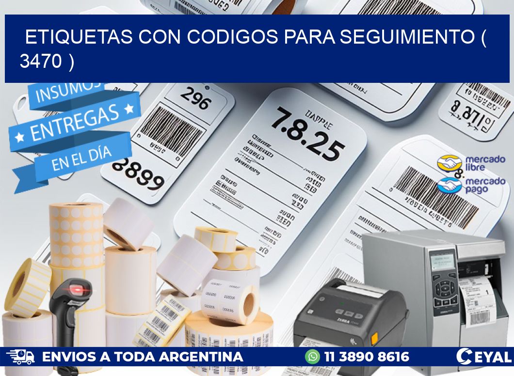 ETIQUETAS CON CODIGOS PARA SEGUIMIENTO ( 3470 )