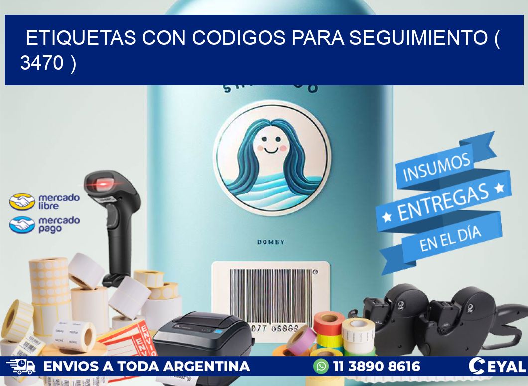 ETIQUETAS CON CODIGOS PARA SEGUIMIENTO ( 3470 )