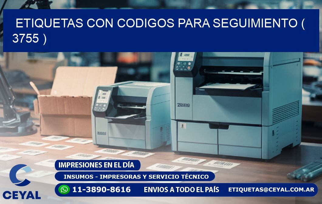 ETIQUETAS CON CODIGOS PARA SEGUIMIENTO ( 3755 )