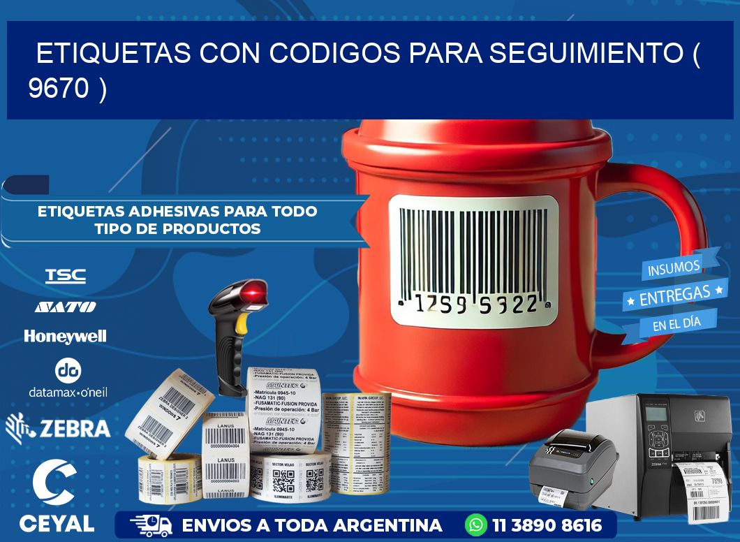 ETIQUETAS CON CODIGOS PARA SEGUIMIENTO ( 9670 )