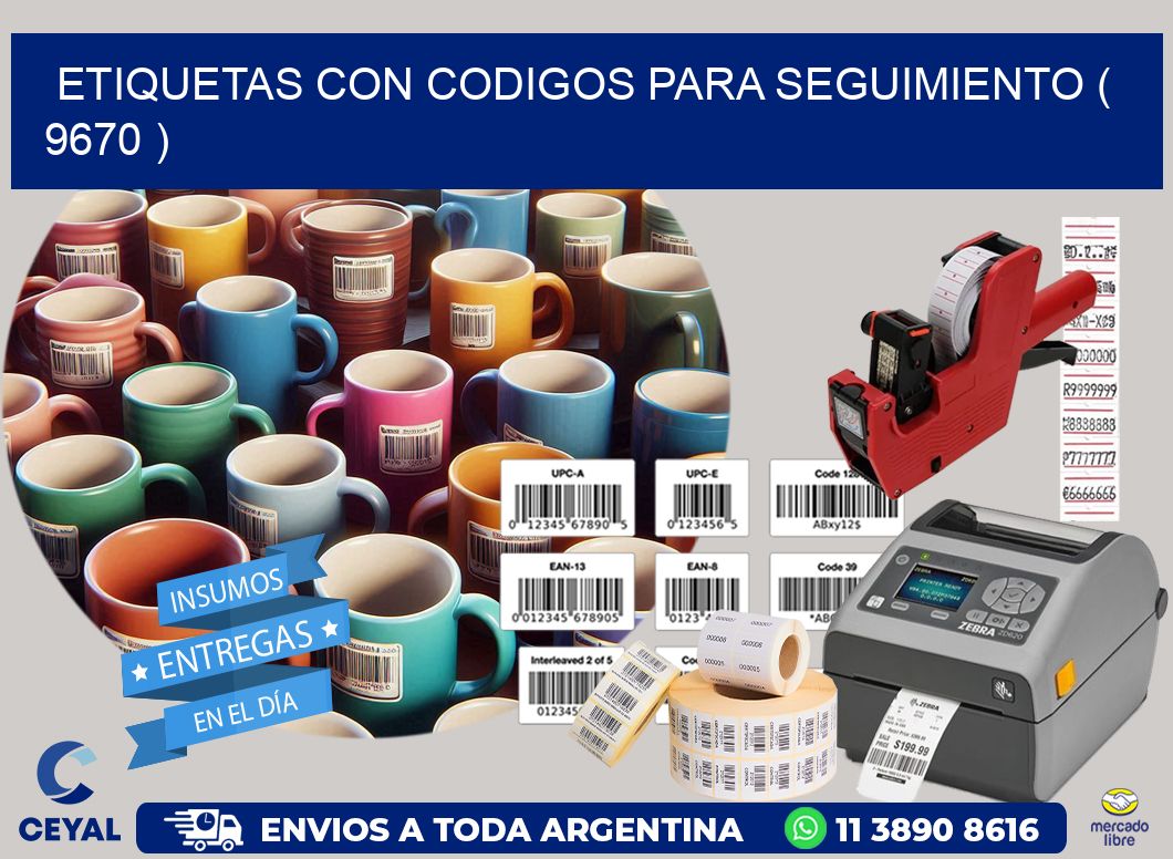 ETIQUETAS CON CODIGOS PARA SEGUIMIENTO ( 9670 )