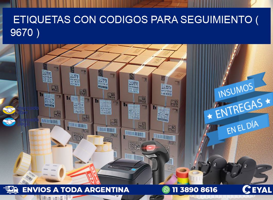 ETIQUETAS CON CODIGOS PARA SEGUIMIENTO ( 9670 )