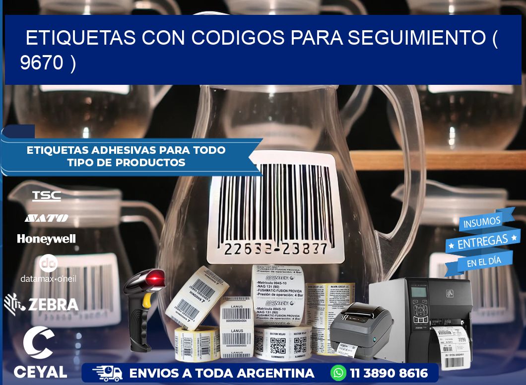 ETIQUETAS CON CODIGOS PARA SEGUIMIENTO ( 9670 )