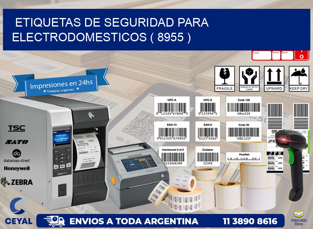 ETIQUETAS DE SEGURIDAD PARA ELECTRODOMESTICOS ( 8955 )