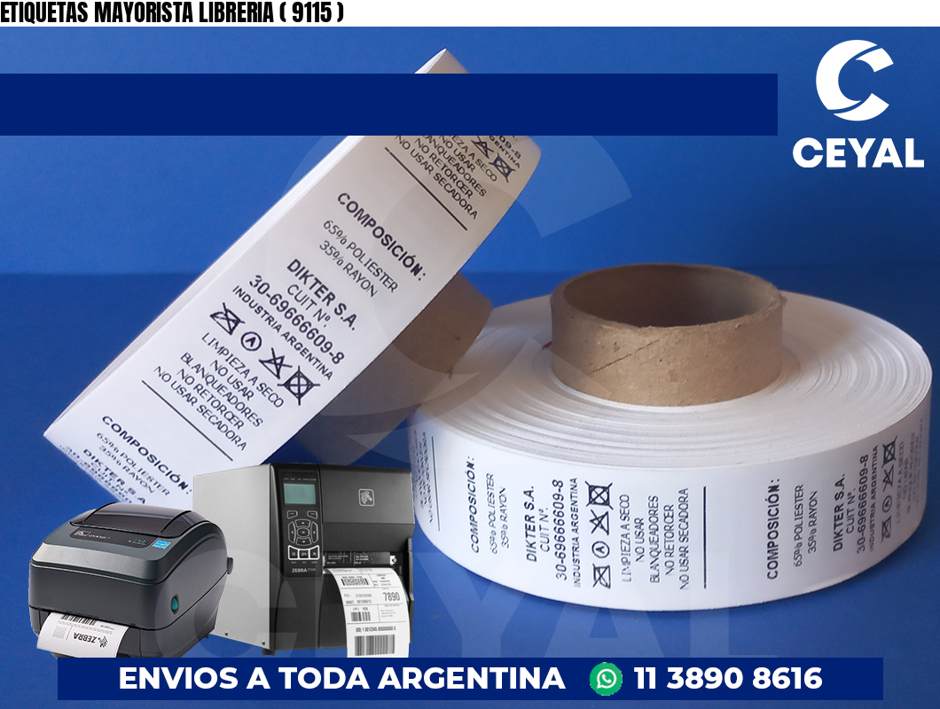 ETIQUETAS MAYORISTA LIBRERIA ( 9115 )