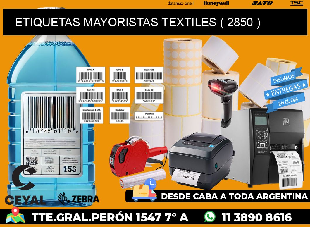ETIQUETAS MAYORISTAS TEXTILES ( 2850 )