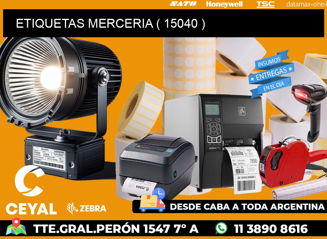 ETIQUETAS MERCERIA ( 15040 )