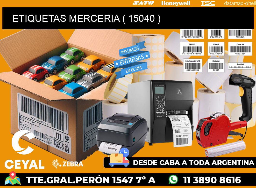 ETIQUETAS MERCERIA ( 15040 )
