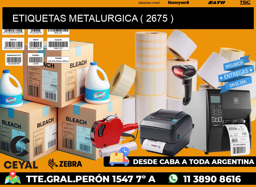 ETIQUETAS METALURGICA ( 2675 )