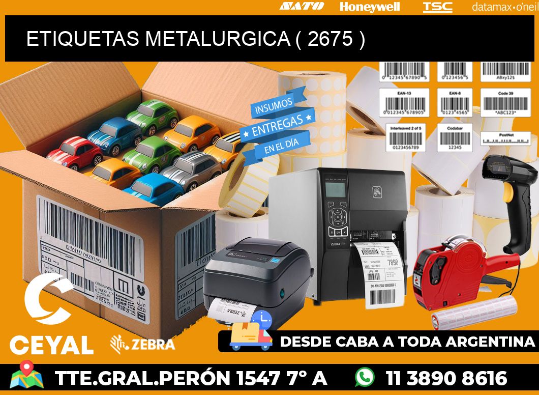 ETIQUETAS METALURGICA ( 2675 )