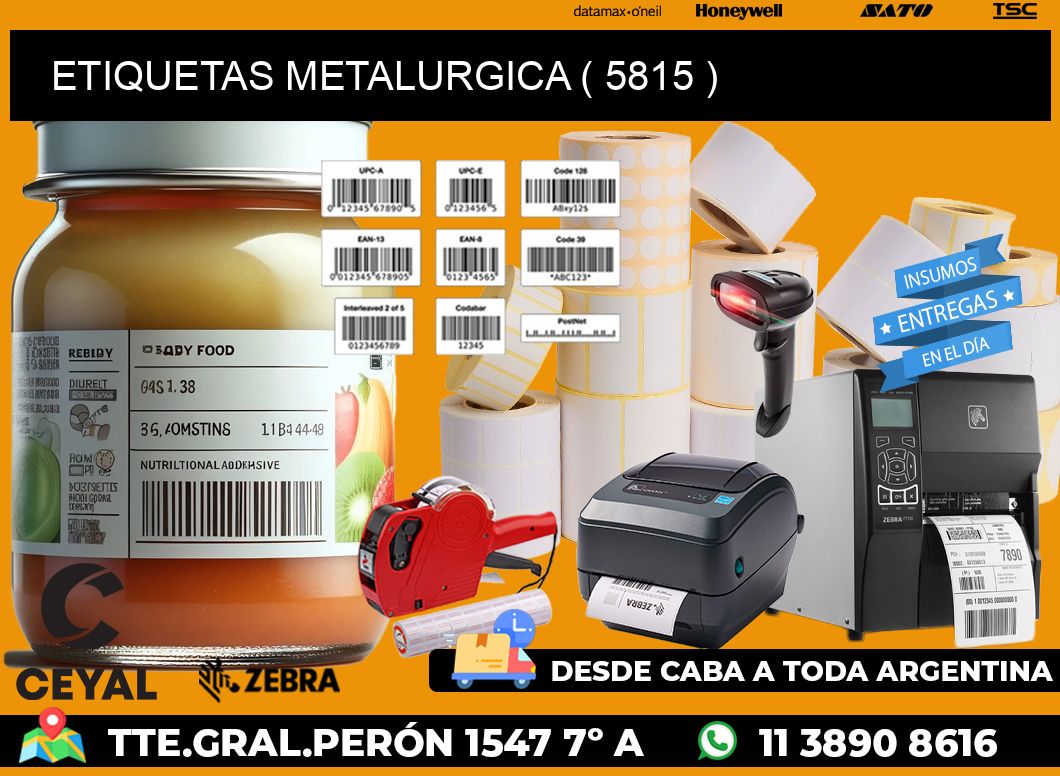 ETIQUETAS METALURGICA ( 5815 )