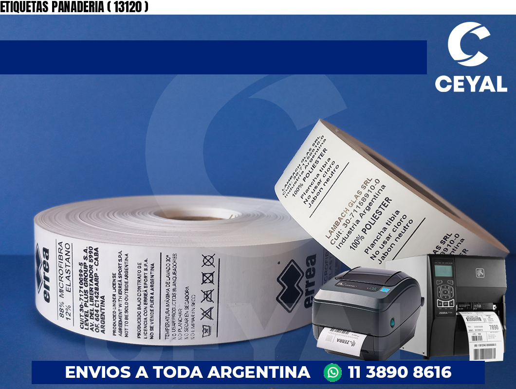 ETIQUETAS PANADERIA ( 13120 )