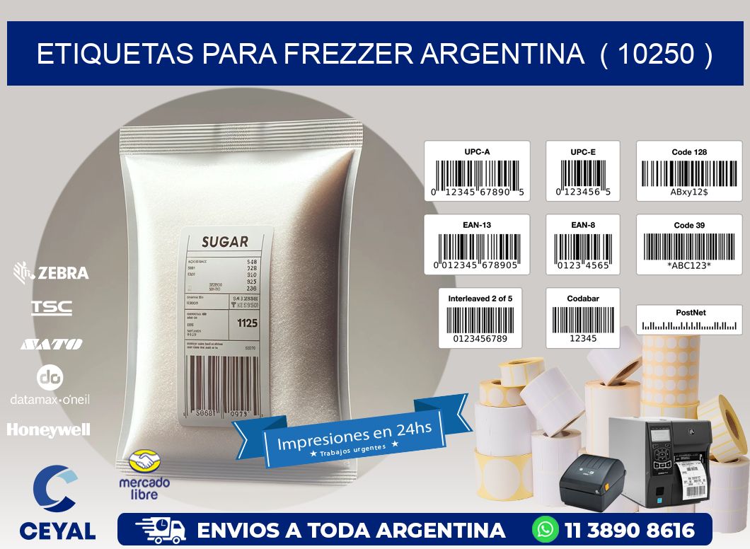 ETIQUETAS PARA FREZZER ARGENTINA  ( 10250 )