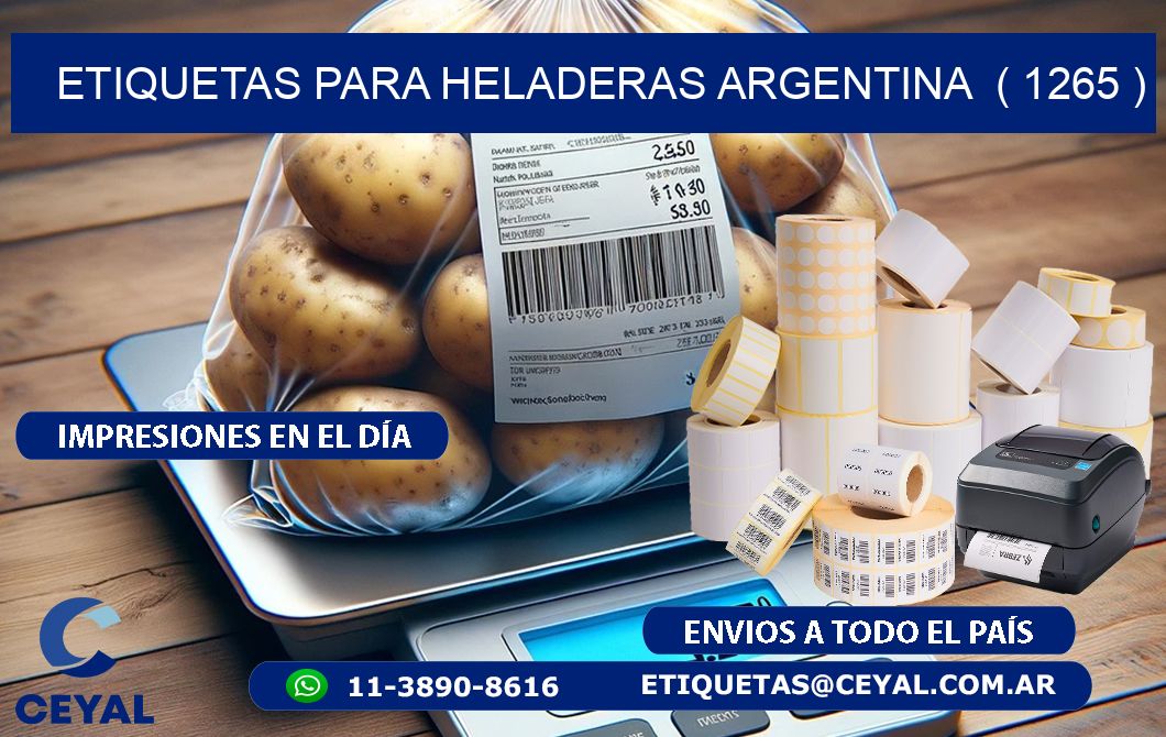 ETIQUETAS PARA HELADERAS ARGENTINA  ( 1265 )