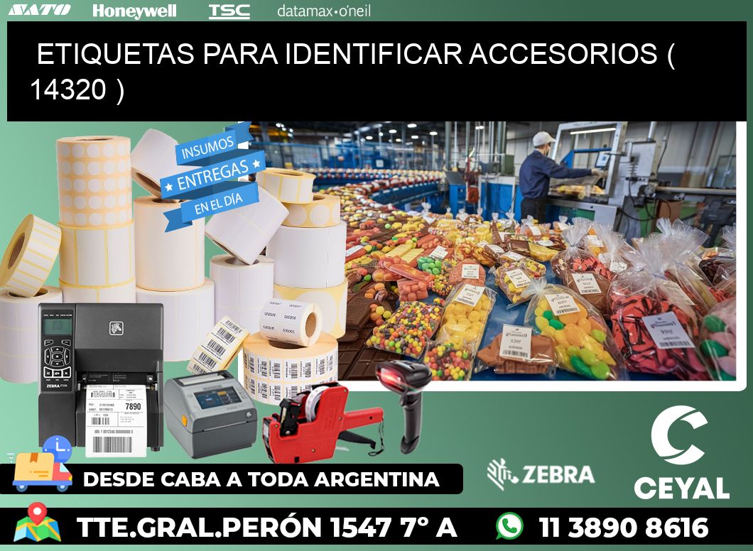 ETIQUETAS PARA IDENTIFICAR ACCESORIOS ( 14320 )
