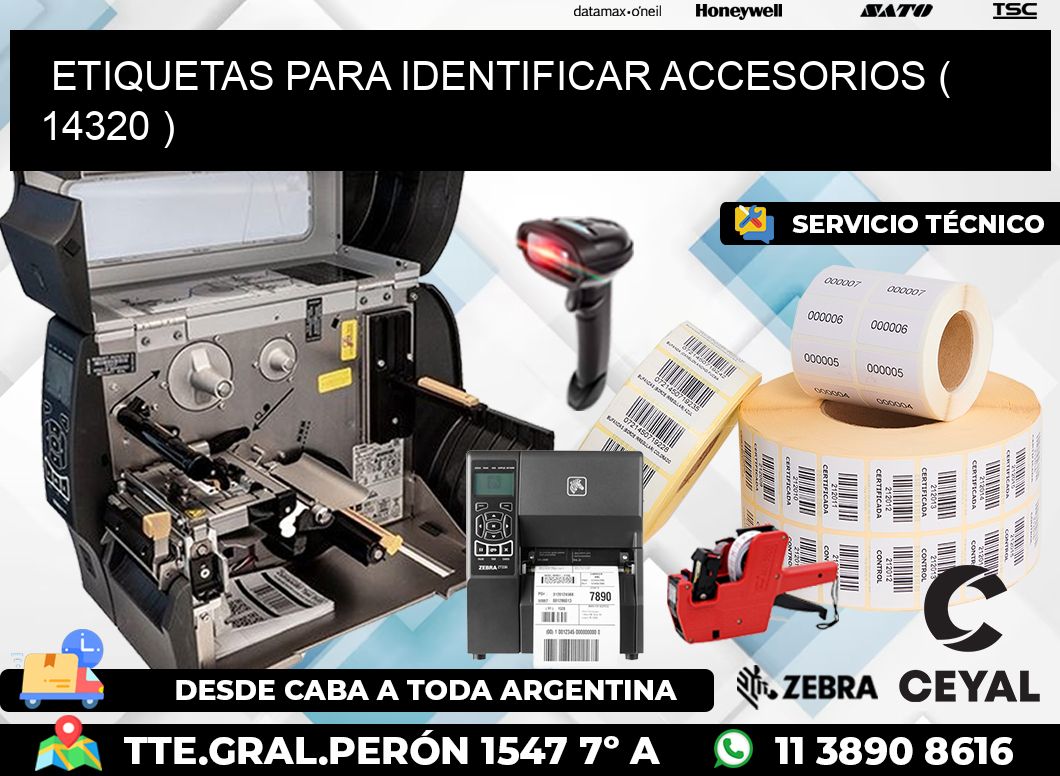 ETIQUETAS PARA IDENTIFICAR ACCESORIOS ( 14320 )
